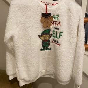 COPY - - Merry XMas New York poof Christmas top size med NWT